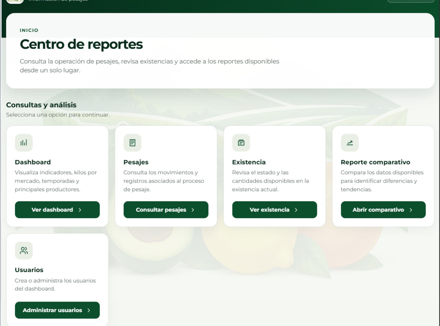Panel web de control, inventario y reportería